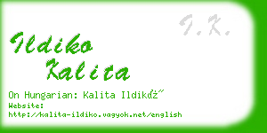 ildiko kalita business card